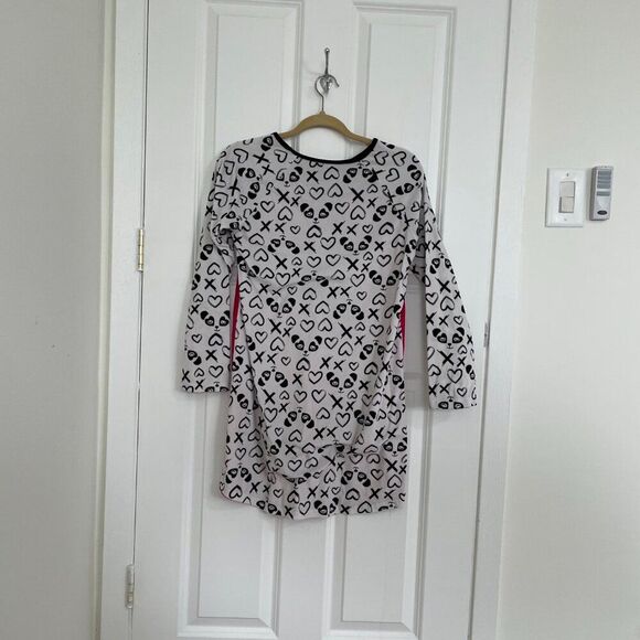 Girls Wonder Nation Bearly Awake Sleepy Dress in Pink and Black Extra Large - Picture 11 of 11